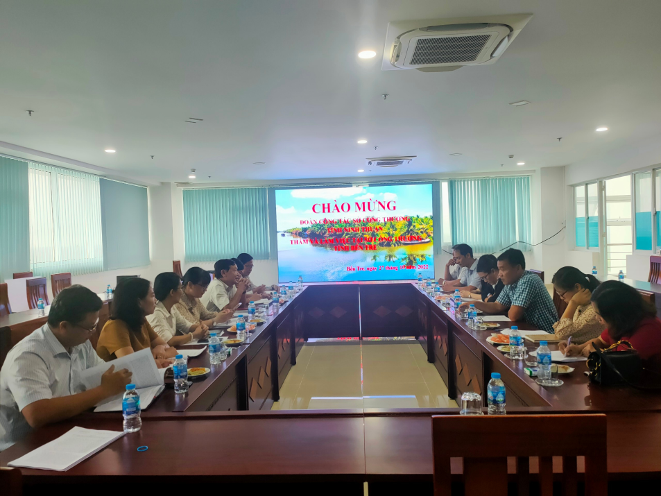 Đoàn Sở Công Thương tỉnh Ninh Thuận tham quan, học tập kinh nghiệm về tình hình phát triển các cụm công nghiệp trên địa bàn tỉnh Bến Tre