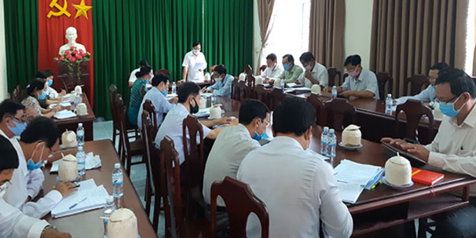 Ban Thường vụ Tỉnh ủy kiểm tra công tác chuẩn bị Đại hội tại huyện Ba Tri