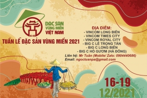 Mời tham gia Hội chợ Đặc sản vùng miền Việt Nam năm 2021