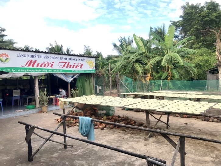 Bến Tre có một làng nghề mang tên “Bánh phồng Sơn Đốc”