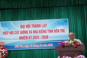 Đại hội thành lập Hiệp hội Cây giống và hoa kiểng tỉnh nhiệm kỳ 2025 - 2030