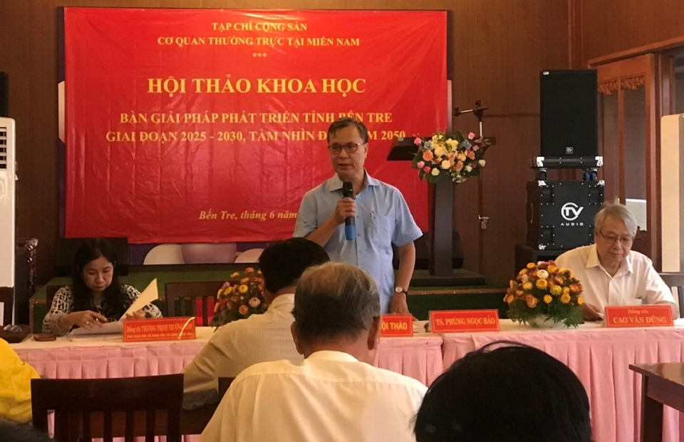 HỘI THẢO KHOA HỌC MÔ HÌNH PHÁT TRIỂN CỦA TỈNH BẾN TRE TRONG CÔNG CUỘC ĐỔI MỚI ĐẤT NƯỚC