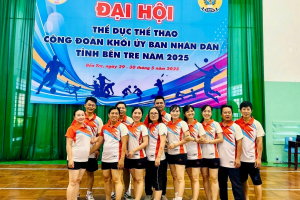 Công đoàn cơ sở Sở Công Thương tích cực hưởng ứng, tham gia Đại hội Thể dục thể thao do Công đoàn Khối Ủy ban nhân dân tỉnh tổ chức năm 2025 trong công nhân viên chức, lao động