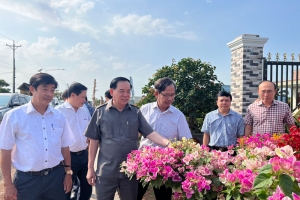 Chủ tịch UBND tỉnh Trần Ngọc Tam thăm Làng hoa kiểng Chợ Lách