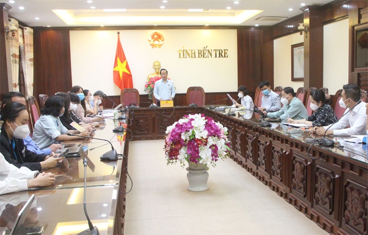 Hội nghị trực tuyến Bến Tre gặp gỡ Đại sứ Việt Nam tại Vương quốc Bỉ