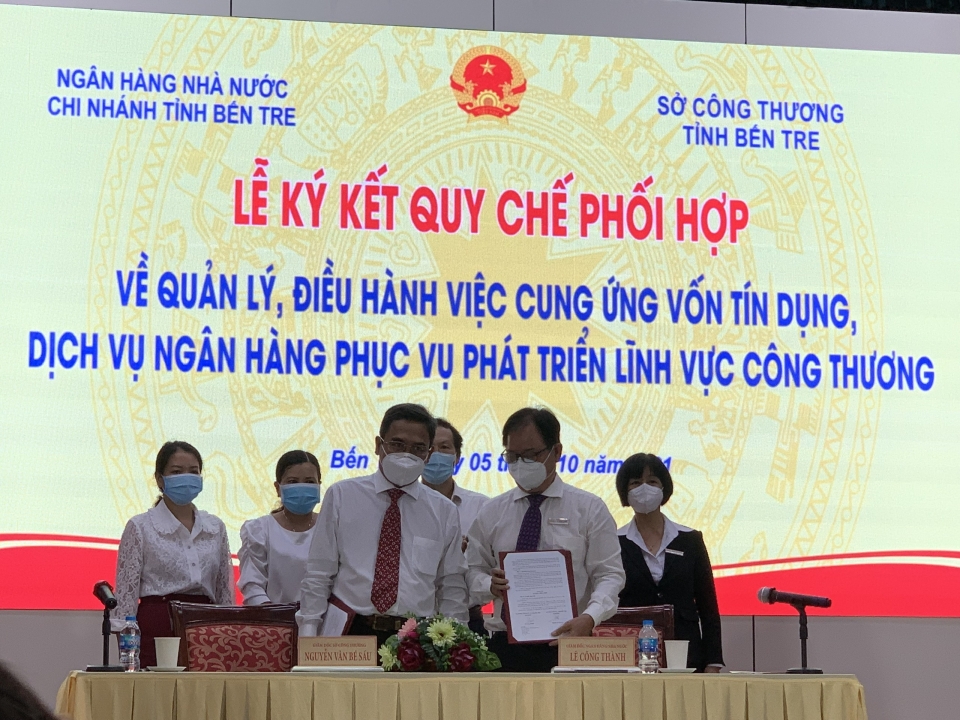 Sở Công Thương và Ngân hàng Nhà nước Việt Nam Chi nhánh tỉnh Bến Tre ký kết Quy chế phối hợp