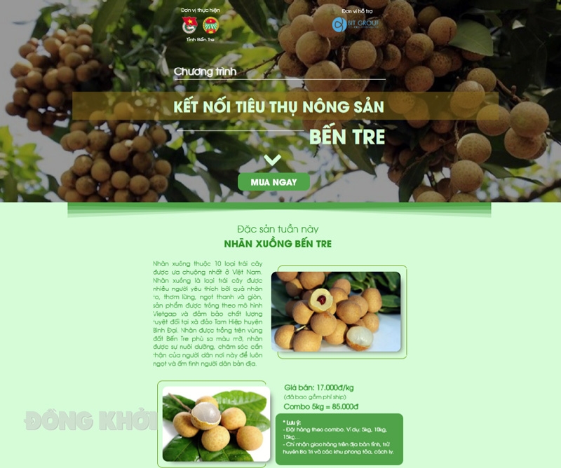 Giới thiệu website đặt hàng nông sản mùa dịch