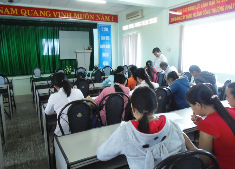 Sở Công Thương Bến Tre tổ chức kiểm tra cấp Giấy xác nhận kiến thức về an toàn thực phẩm cho các cở sở sản xuất, kinh doanh thực phẩm thuộc ngành Công Thương quản lý (đợt 4 năm 2016)